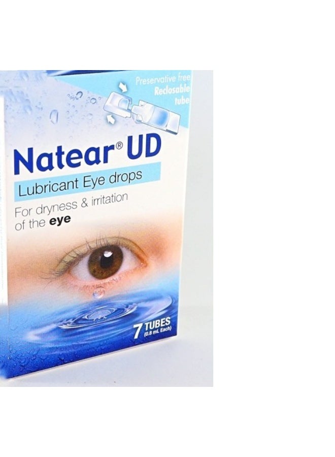 قطرات ناتير يو دي المرطبة للعين - قوارير للاستخدام الفردي خالية من المواد الحافظة، 7 أنابيب لتخفيف جفاف العين - Image 3